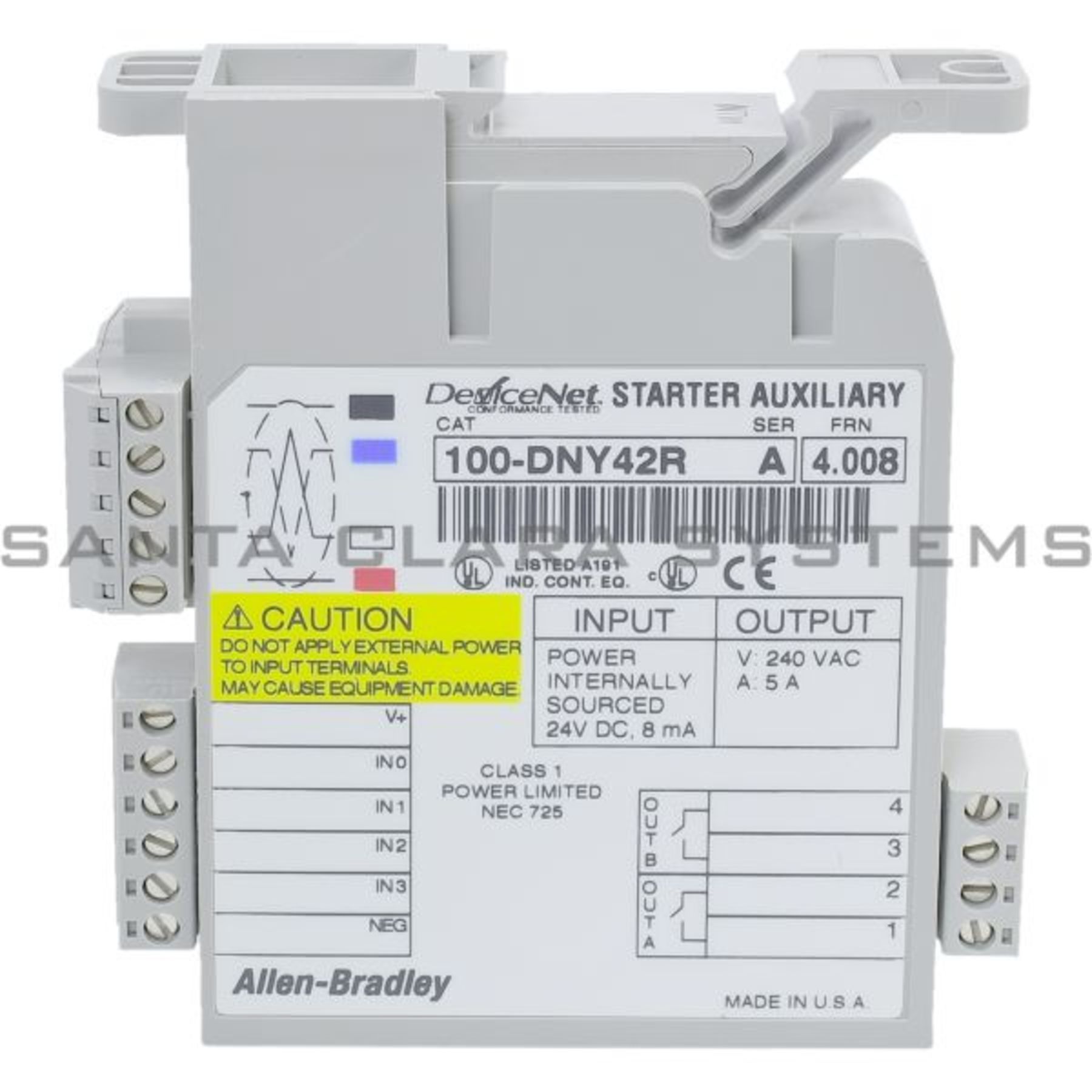 100-DNY42R Allen Bradley Distributed Starter System - Santa Clara