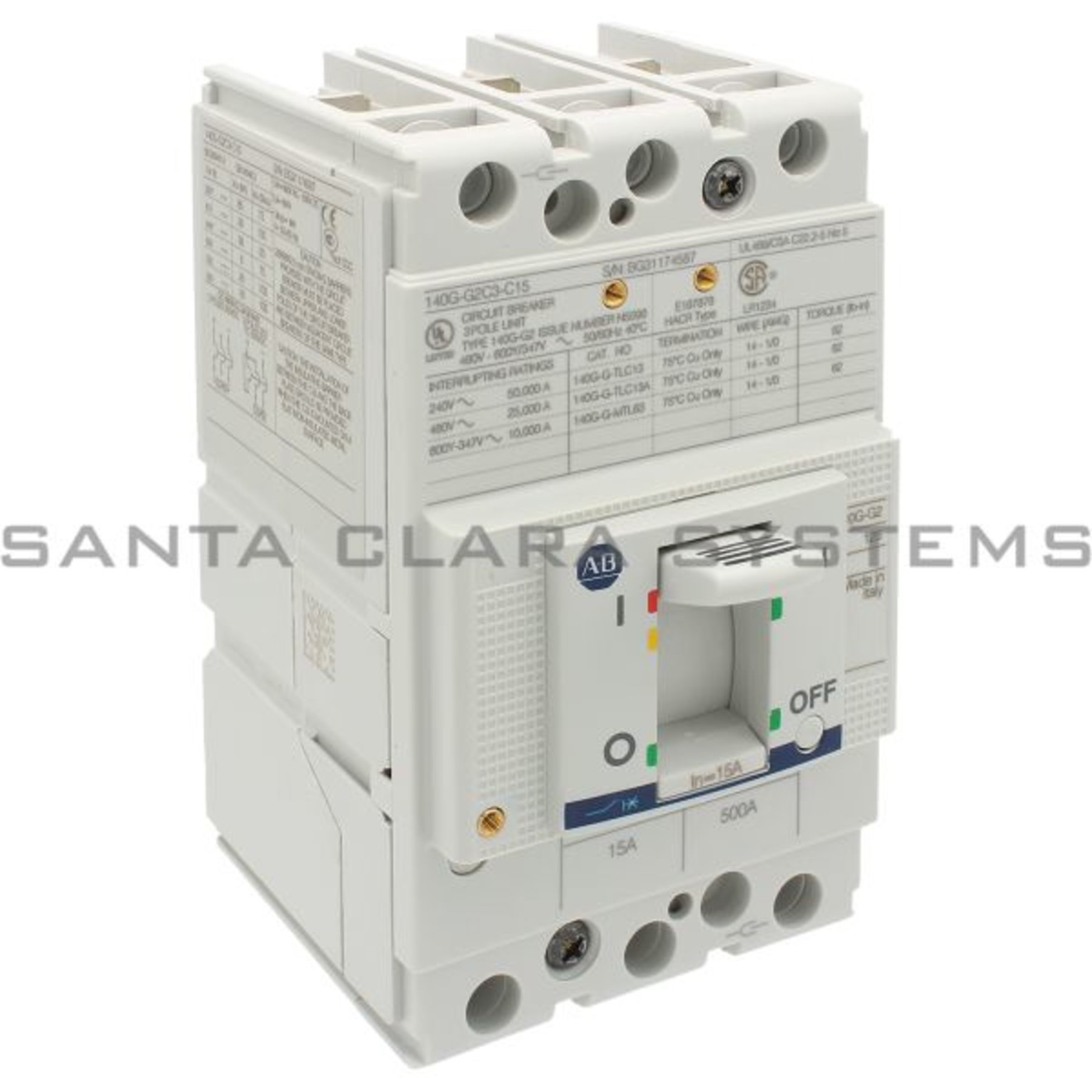 NEW ALLEN-BRADLEY CIRCUIT BREAKER 140U-I0C3-D15-S QUANTITY – Tacos Y Mas