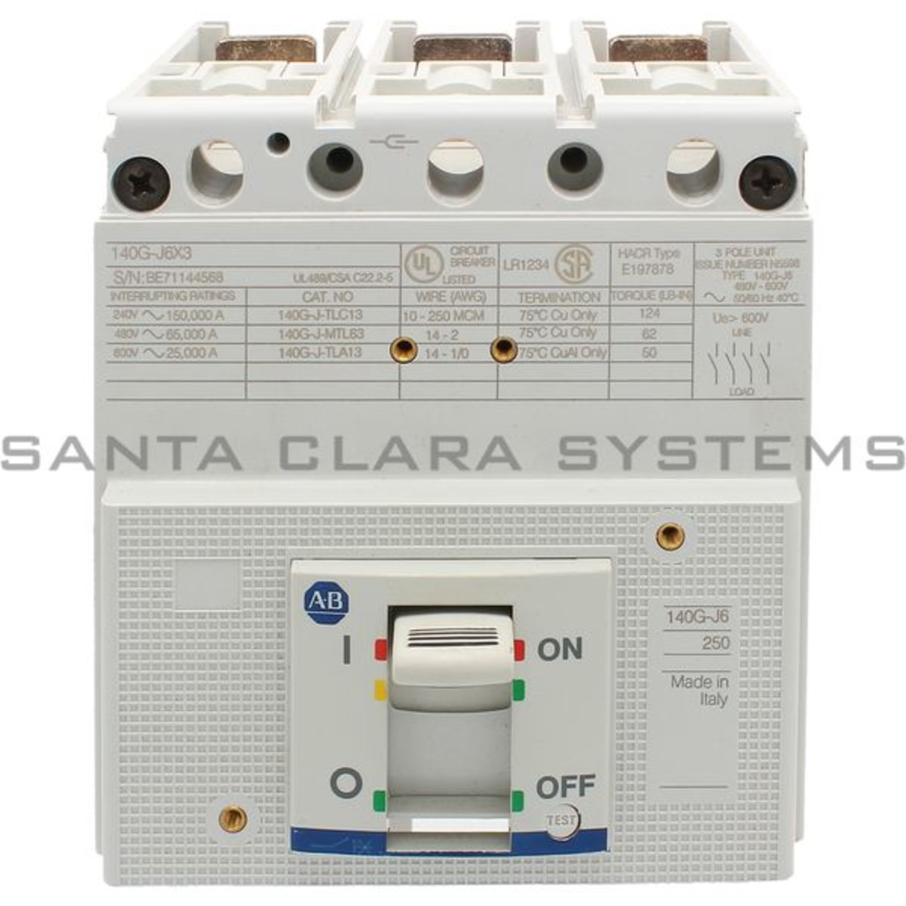 140G-J6X3 Allen Bradley In stock and ready to ship - Santa Clara