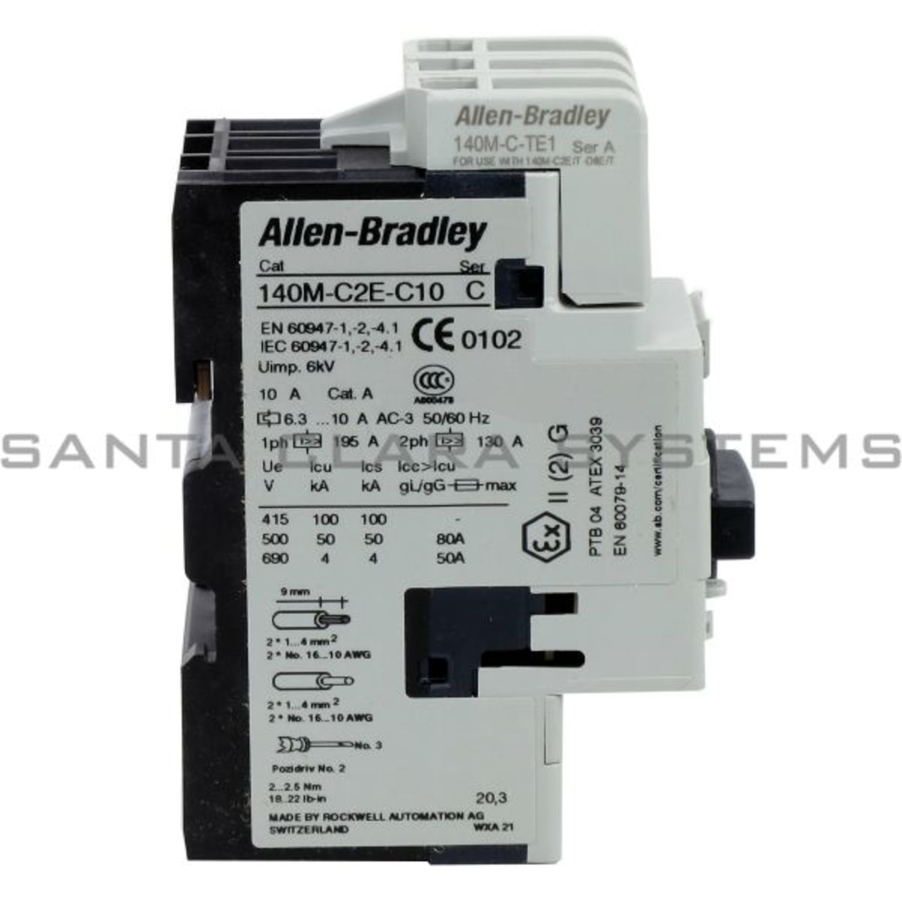 140M-C2E-C10-TE Allen Bradley Motor Protection Circuit Breaker