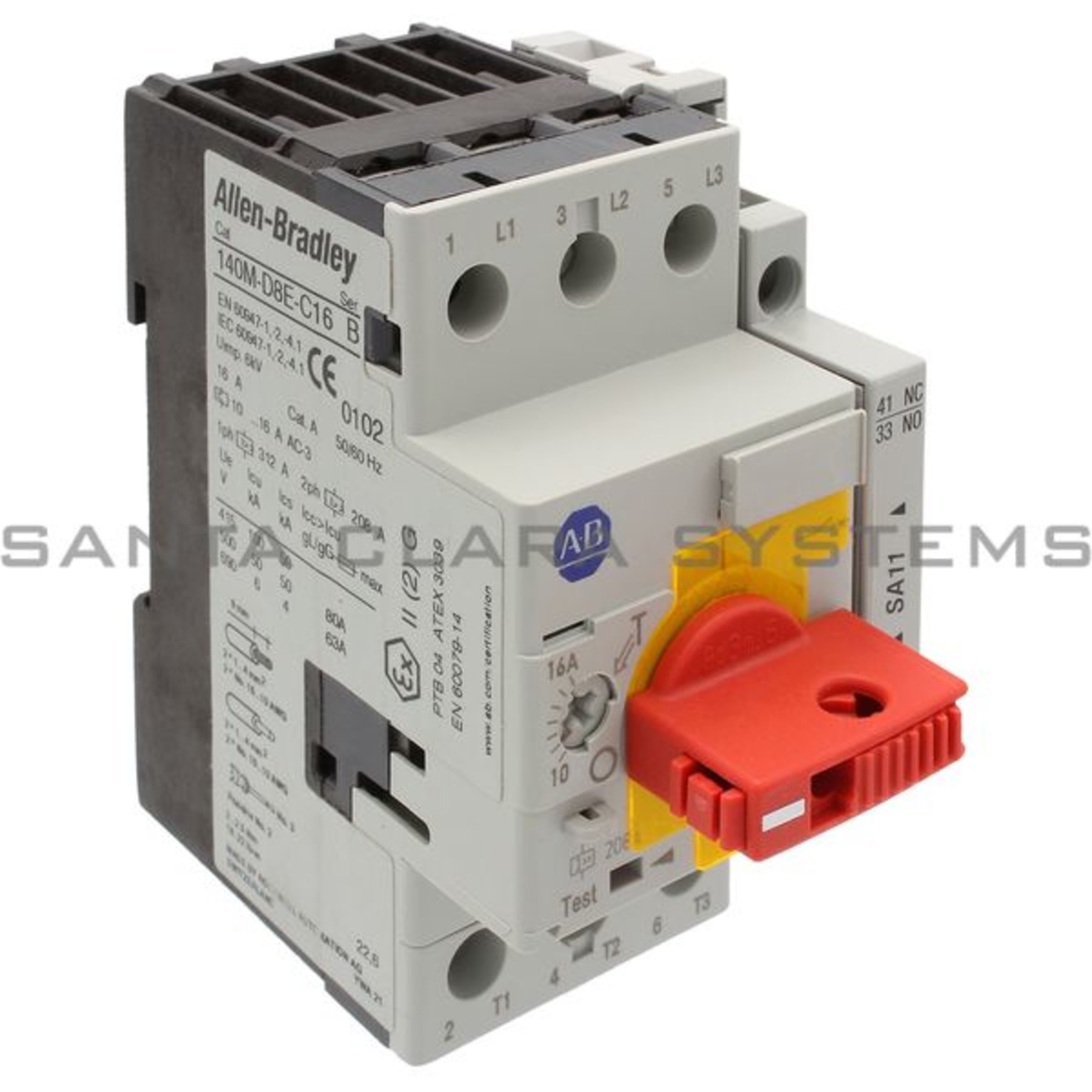 Allen-Bradley 140M-D8E-C16 Motor Protection Circuit Breaker – 16A, Gray, Used (Series A-D) - View #2