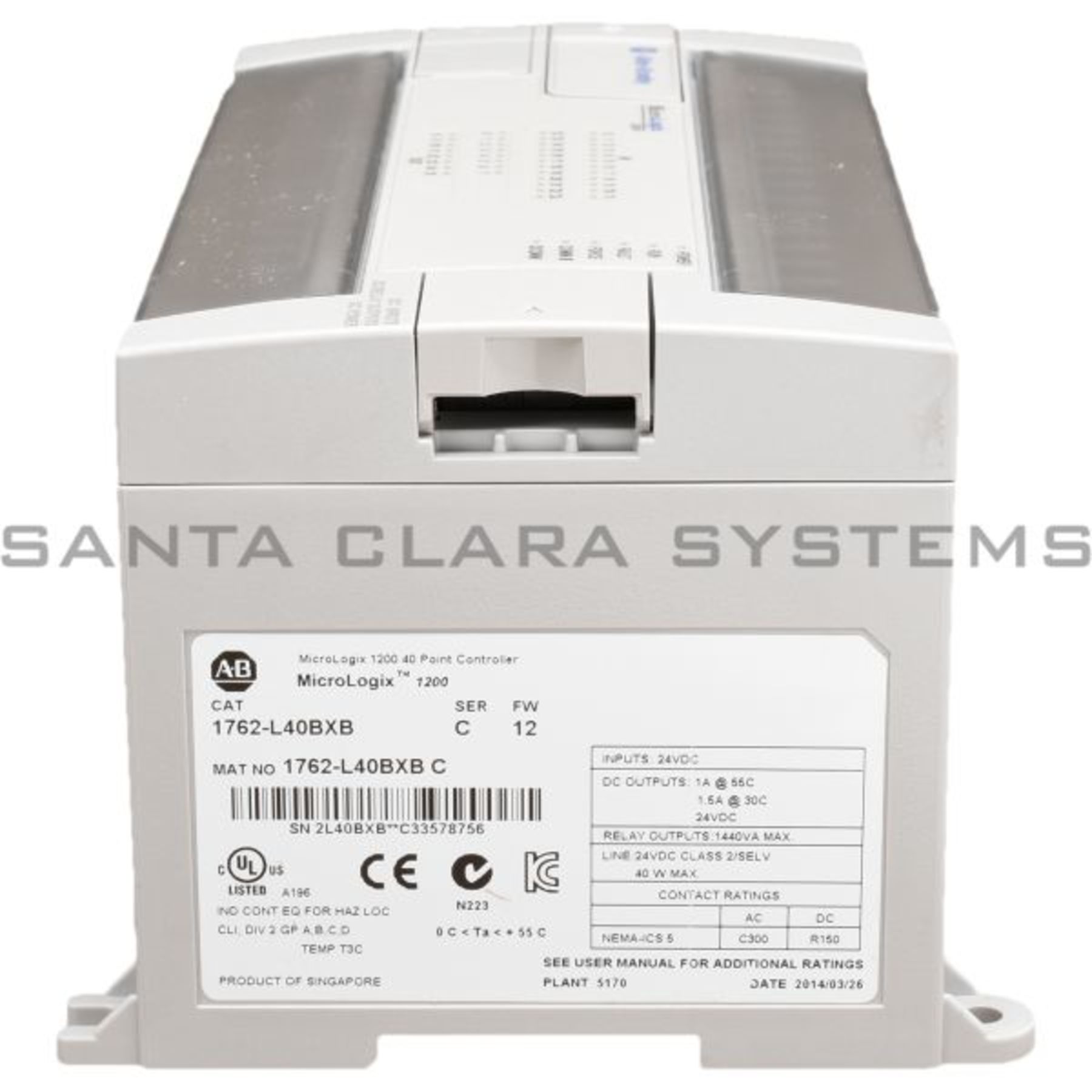 1762-L40BXB Allen Bradley Controller | MicroLogix 1200 - Santa