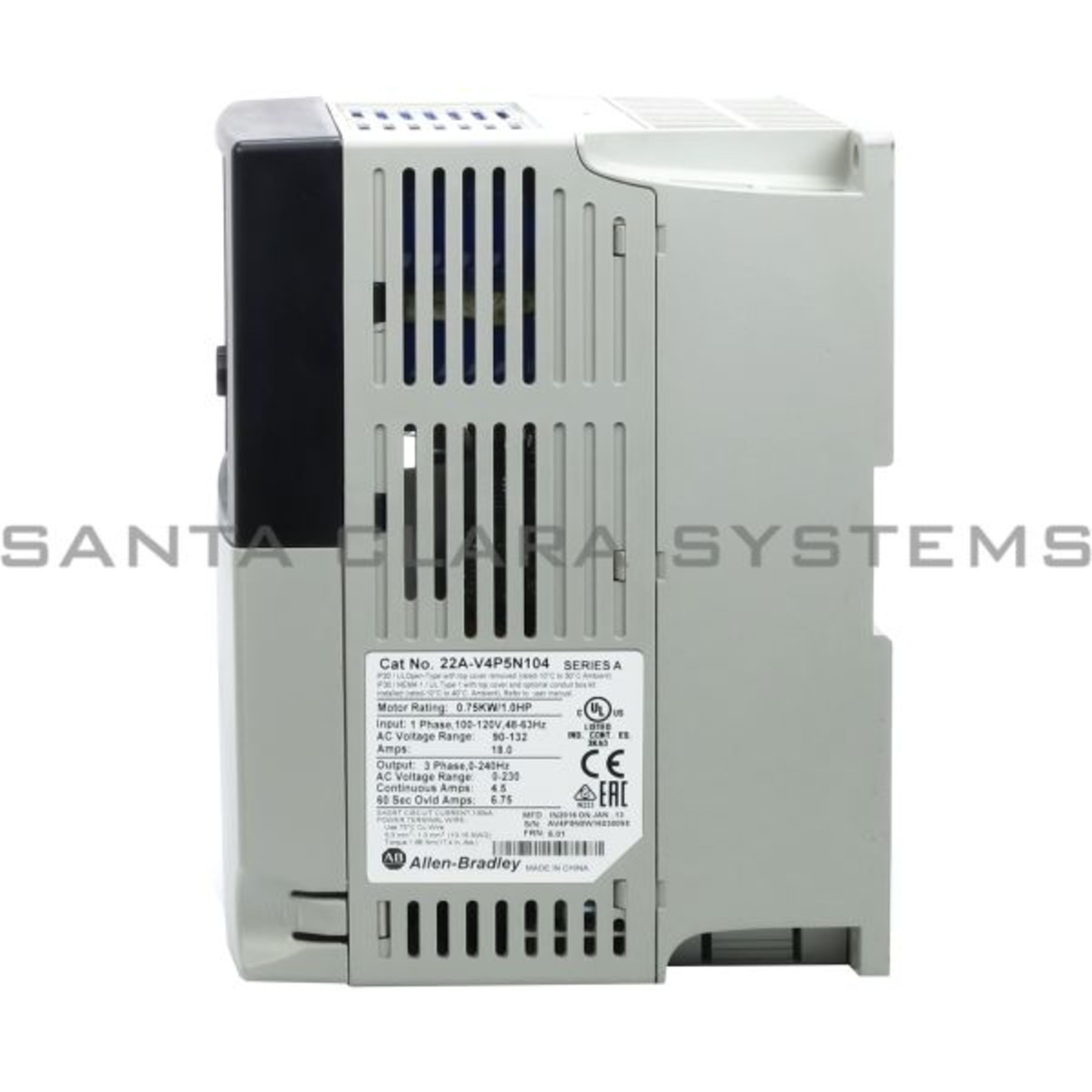 22A-V4P5N104 Allen Bradley In stock and ready to ship - Santa