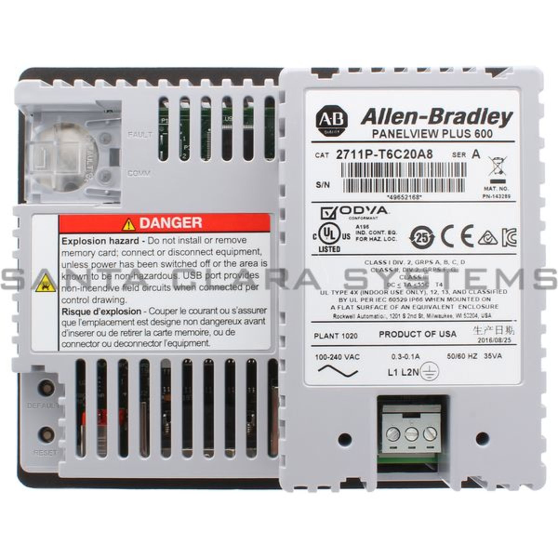 2711P-T6C20A8 Allen Bradley PanelView Plus 6 - Santa Clara Systems