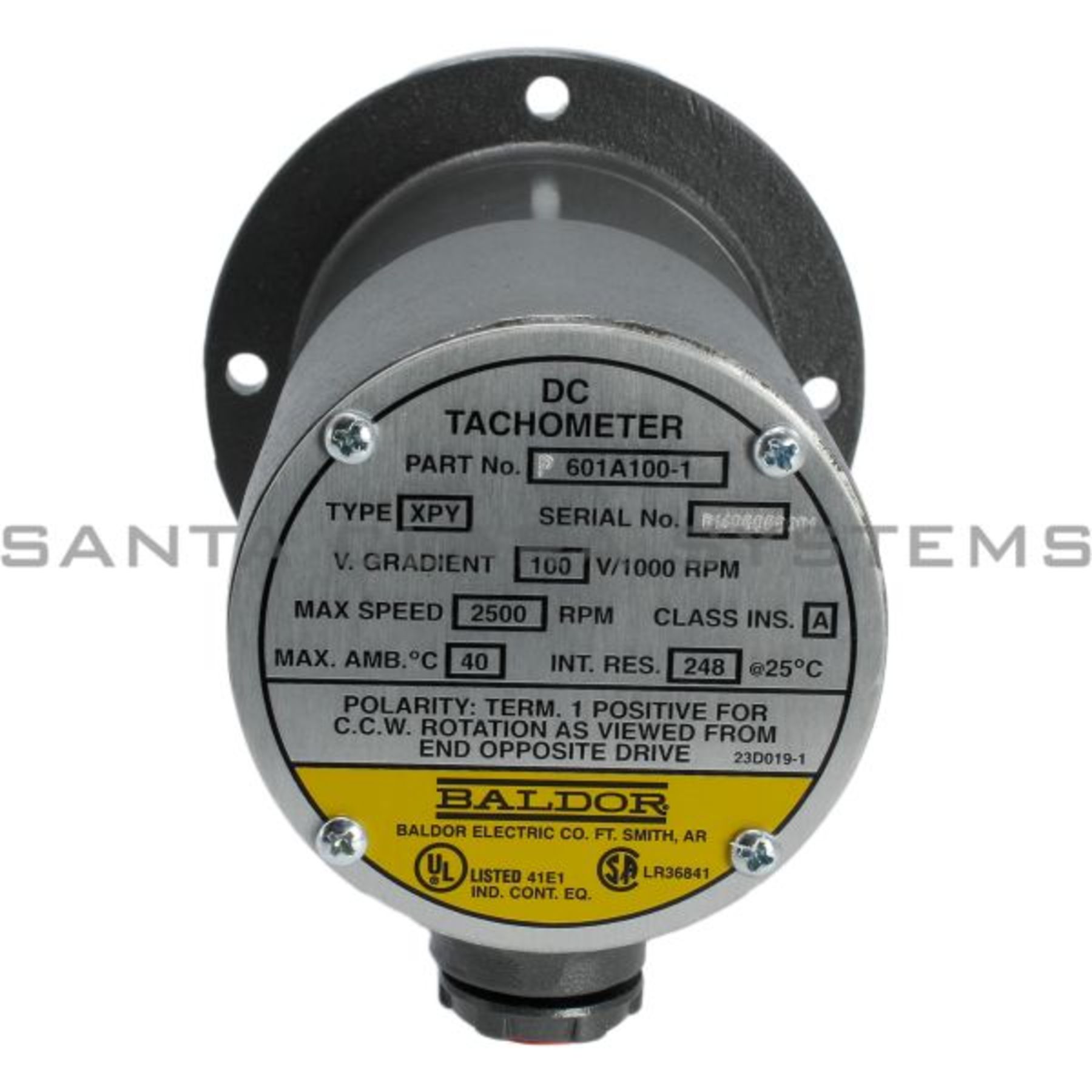 601A100-1 Baldor Tachometer Generator | PTG100XP - Santa Clara Systems