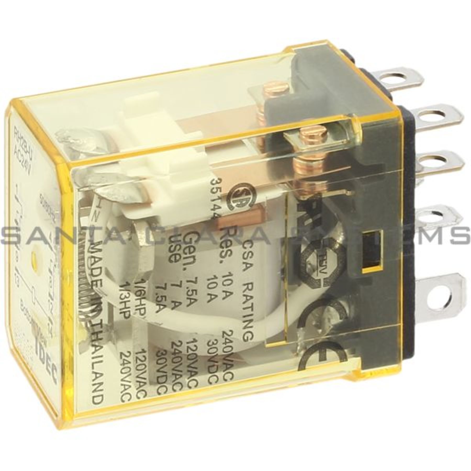 IDEC Corporation RH2B-UAC24V Relay, 24 VAC, Midget, 153, 53% OFF