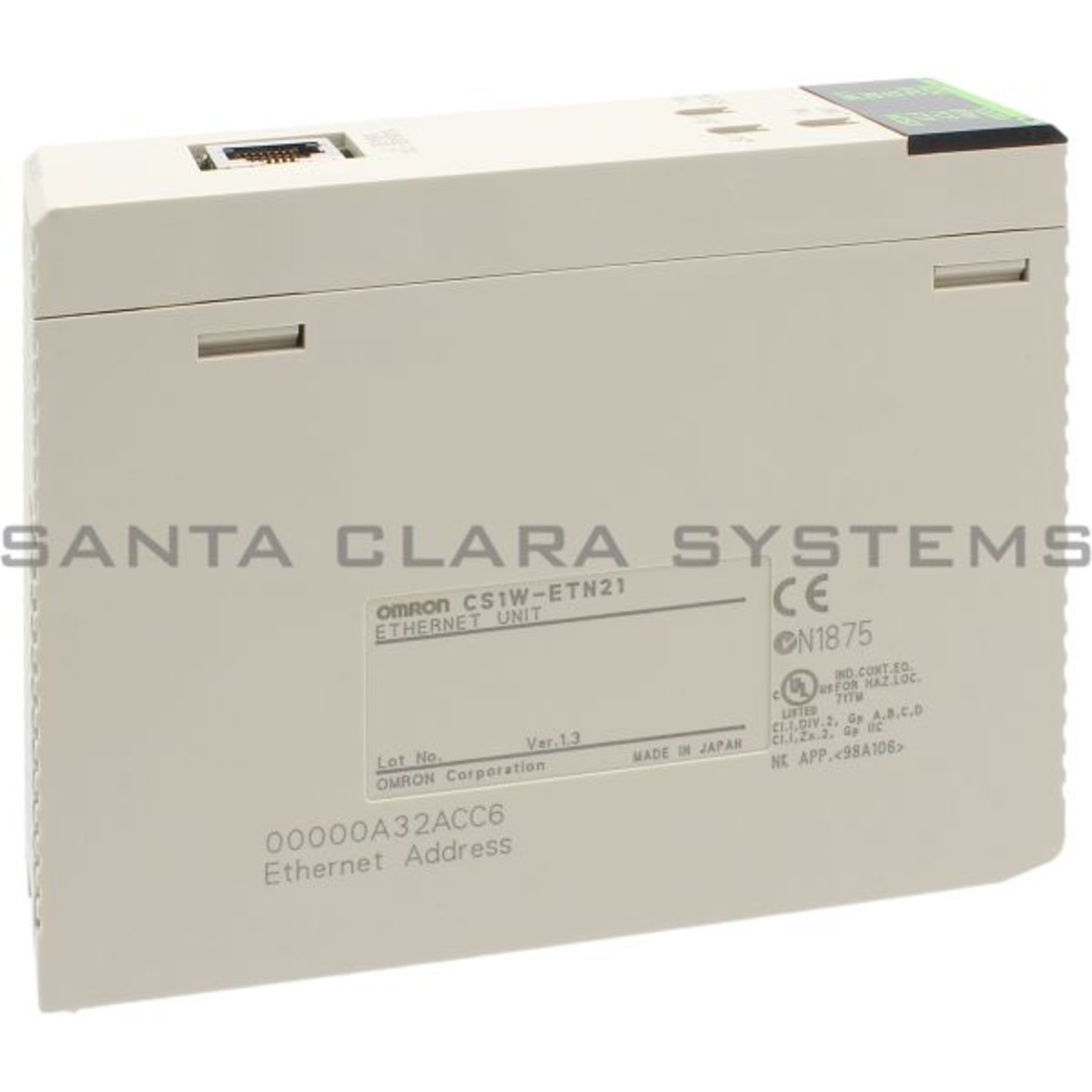 OMRON CS1W-ETN21 イーサネットユニット CS1W-ETN21 Omron In stock and ready to ship - Santa Clara