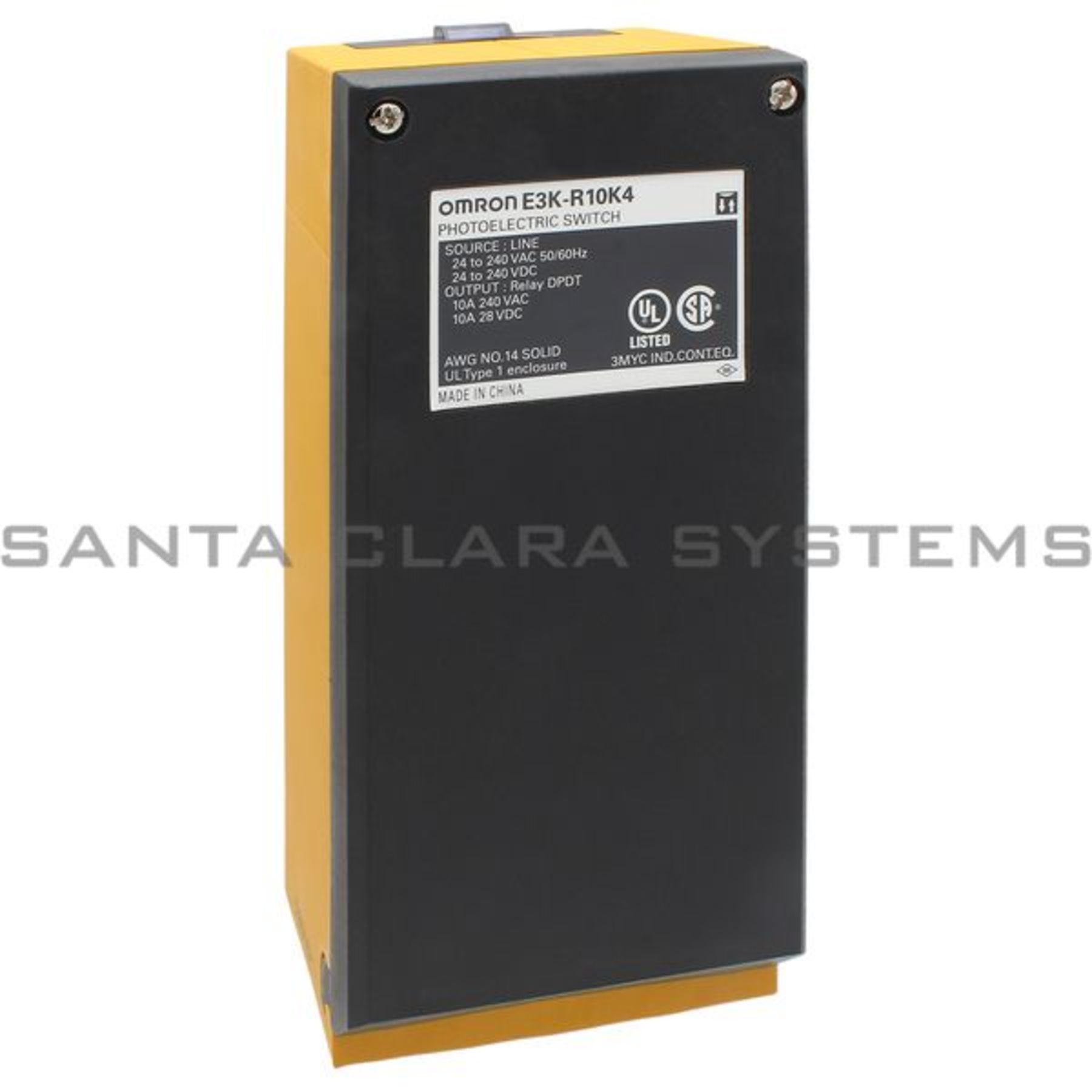 Omron E3K-R10K4-NR Retroreflective Photoelectric Sensor – AC/DC, 10A DPDT Relay Output