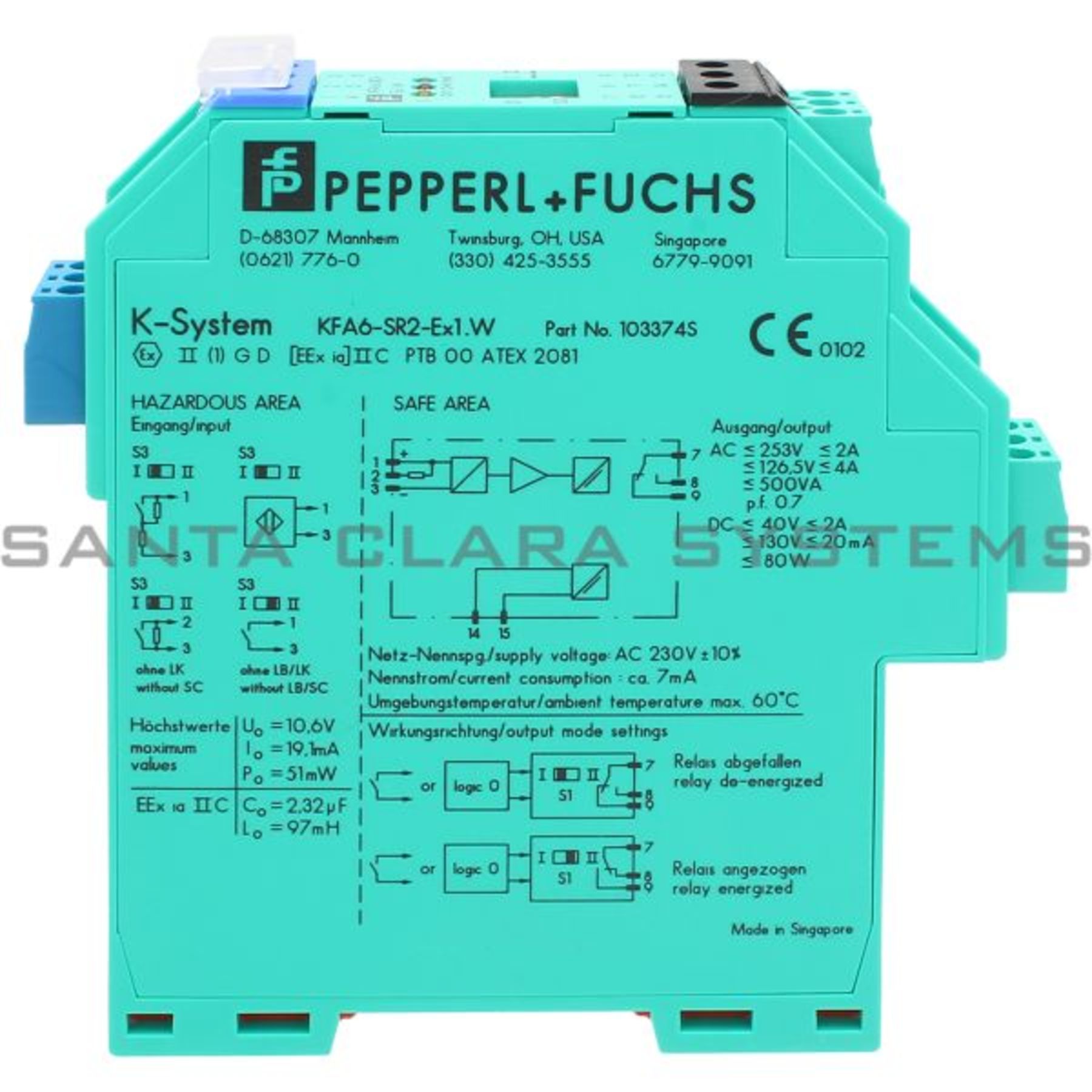 Fuchs Trennschaltverstärker KFA6-SR2-Ex1.W 1033745 Pepperl 