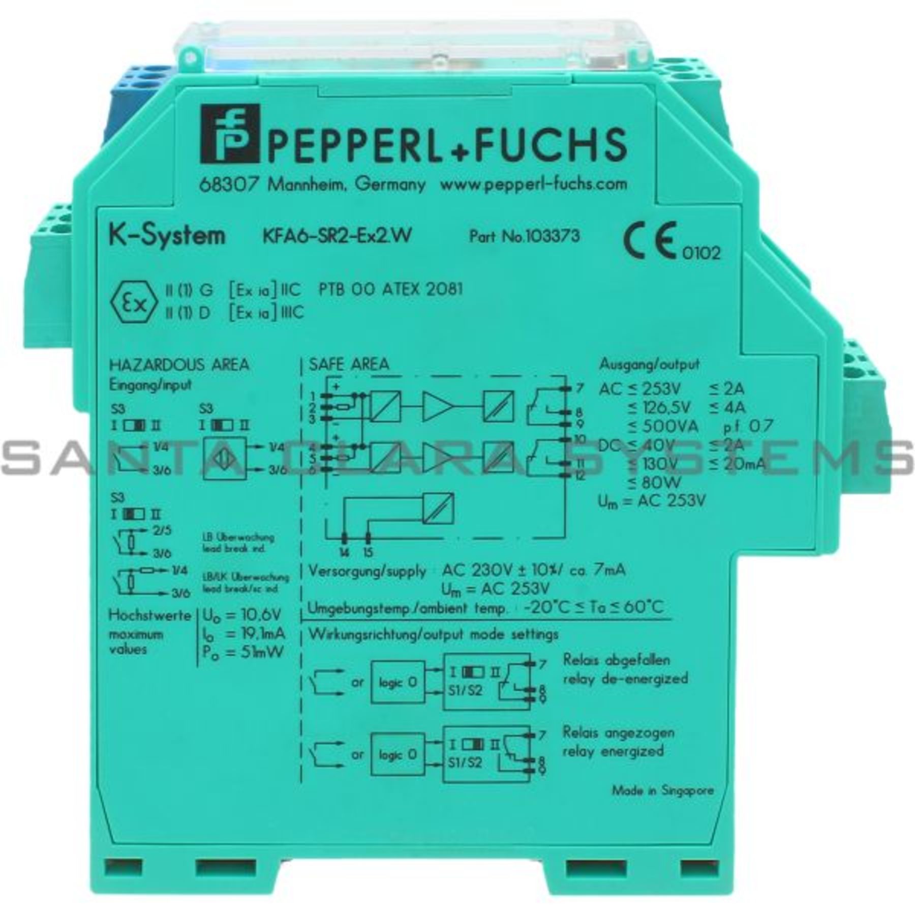 Pepperl + Fuchs, KFA6-SR2-Ex2.W