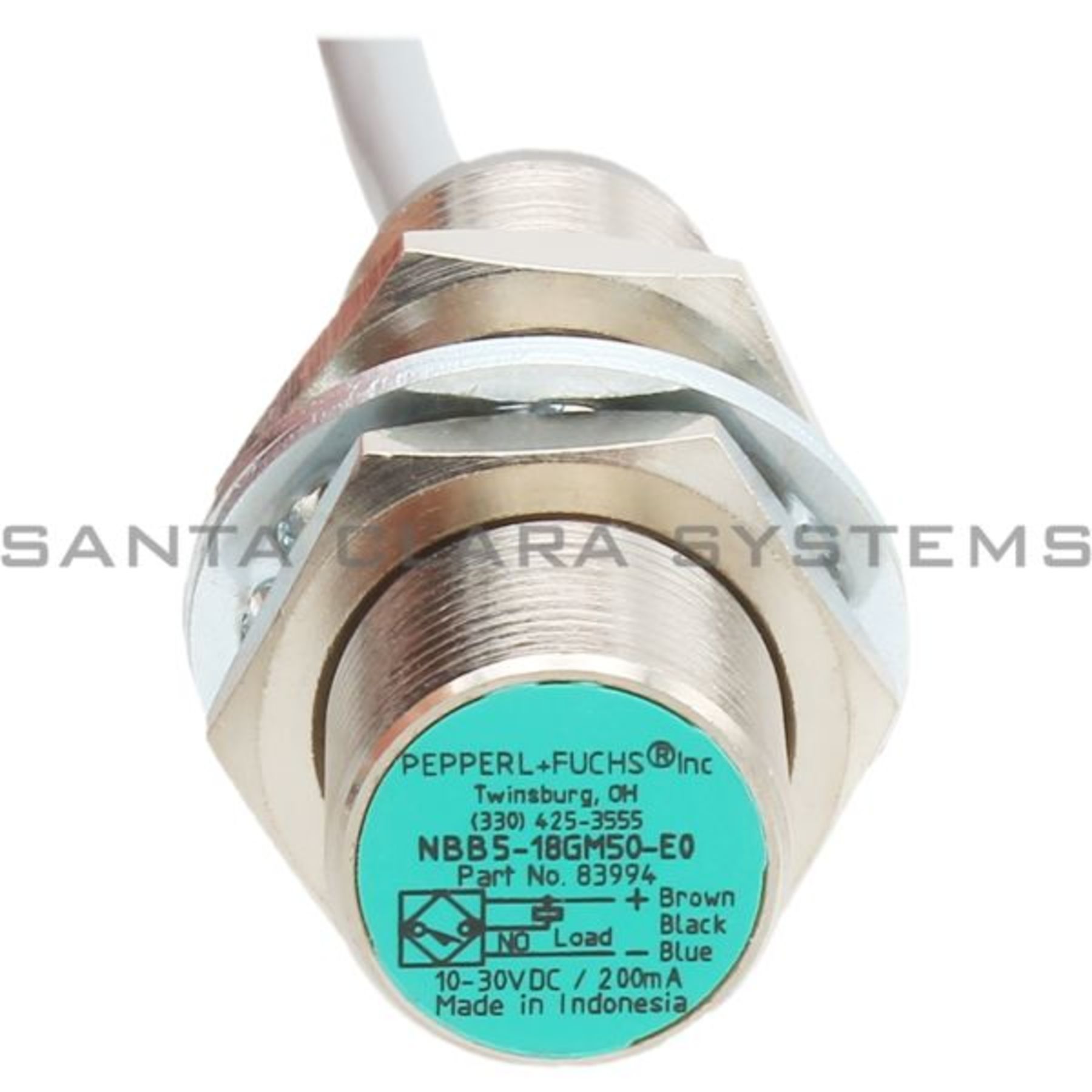Pensamiento Estallar Tendero Pepperl+Fuchs Proximity Sensor W/ Cable P/N 83994 10-30 VDC / 200ma  NBB5-18GM50-E0 En stock y listos para enviar - Santa Clara Systems