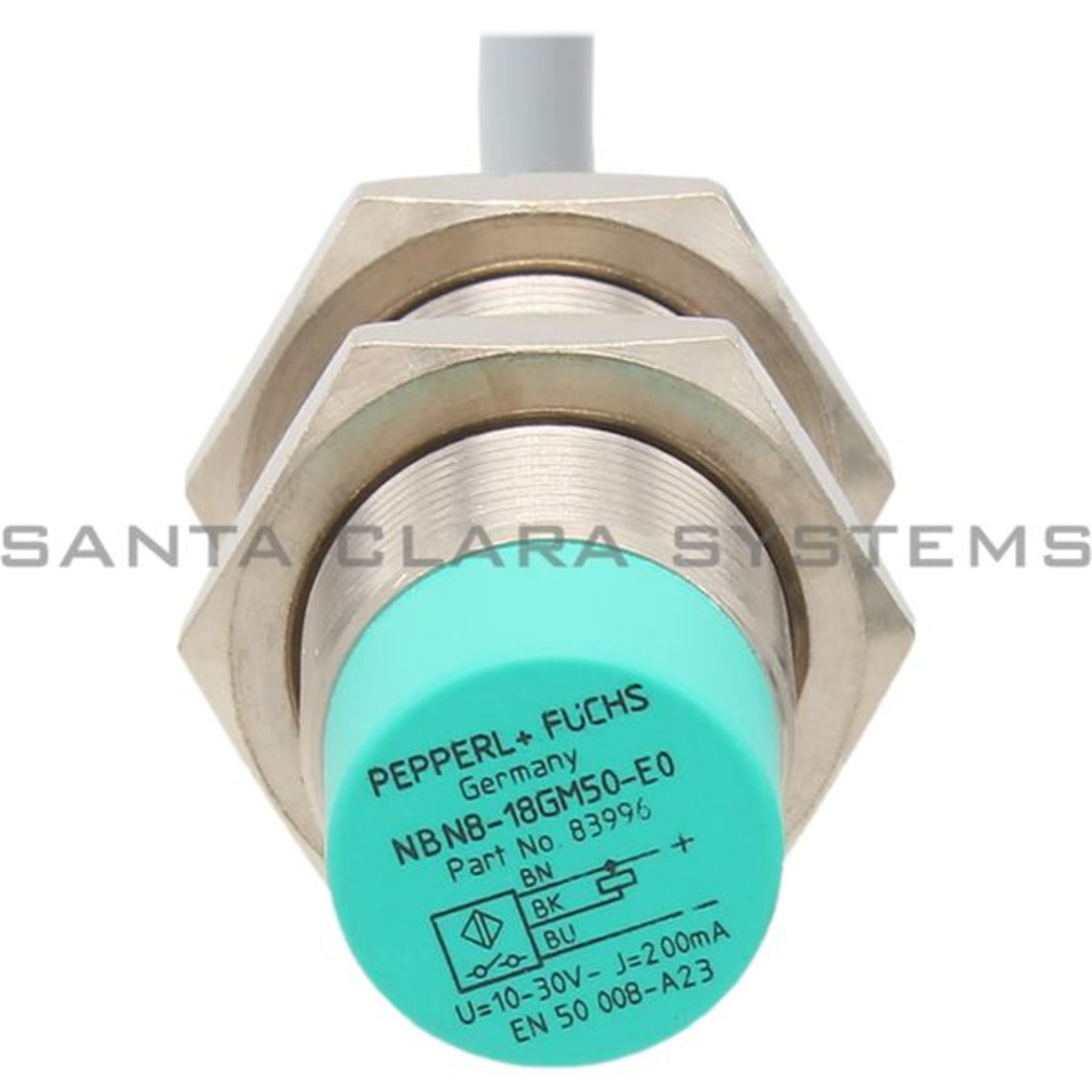 Pepperl + Fuchs NBB5 18GM50 E2 V1 P+F INDUCTIVE SENSOR, M18, 5MM RANGE, PNP NO, M12 CONNECTOR | Kempston Controls