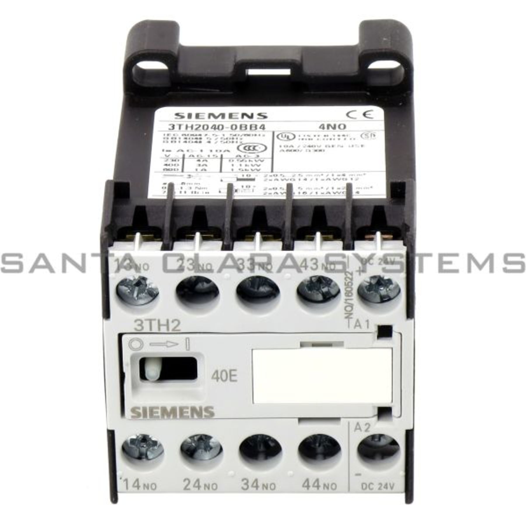 3TH2040-0BB4 WARRANTY USED 24 VDC Coil Siemens Contactor Unit 