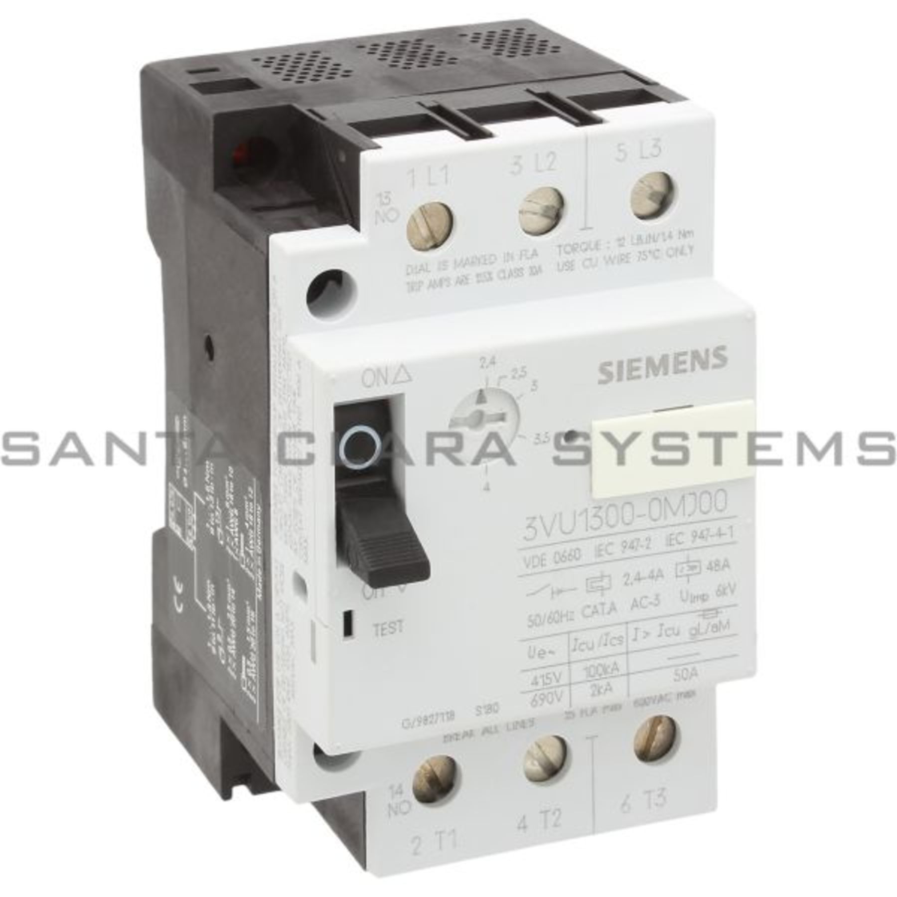 Siemens 3vu1300-0mg00 motor disyuntor 1,0-1,6a sin usar