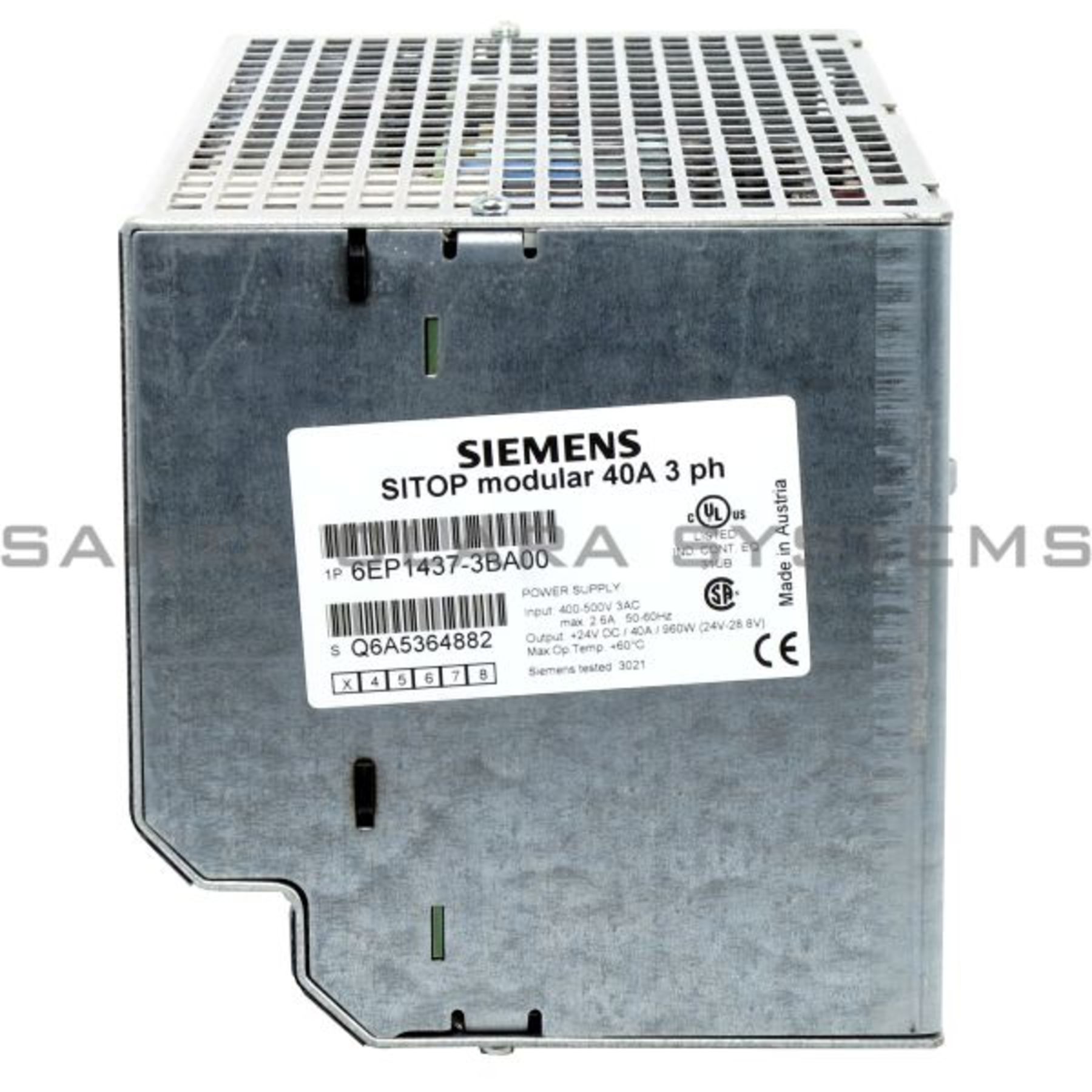 6EP1437-3BA00 Siemens Power Supply | SITOP Modular | 6EP1437-3BA00