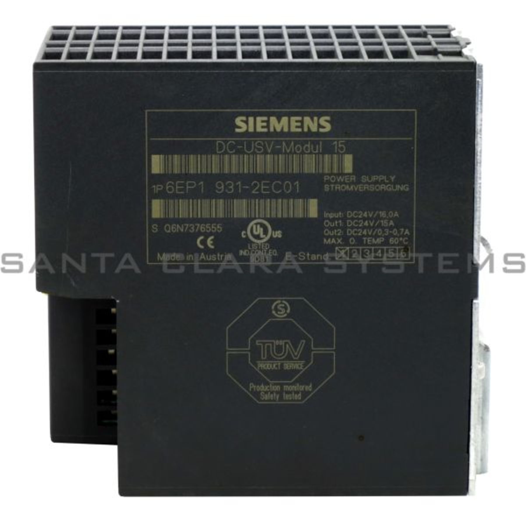 Módulo UPS Siemens Sitop Power DC 15 6EP1931-2EC31 6EP1 931-2EC31