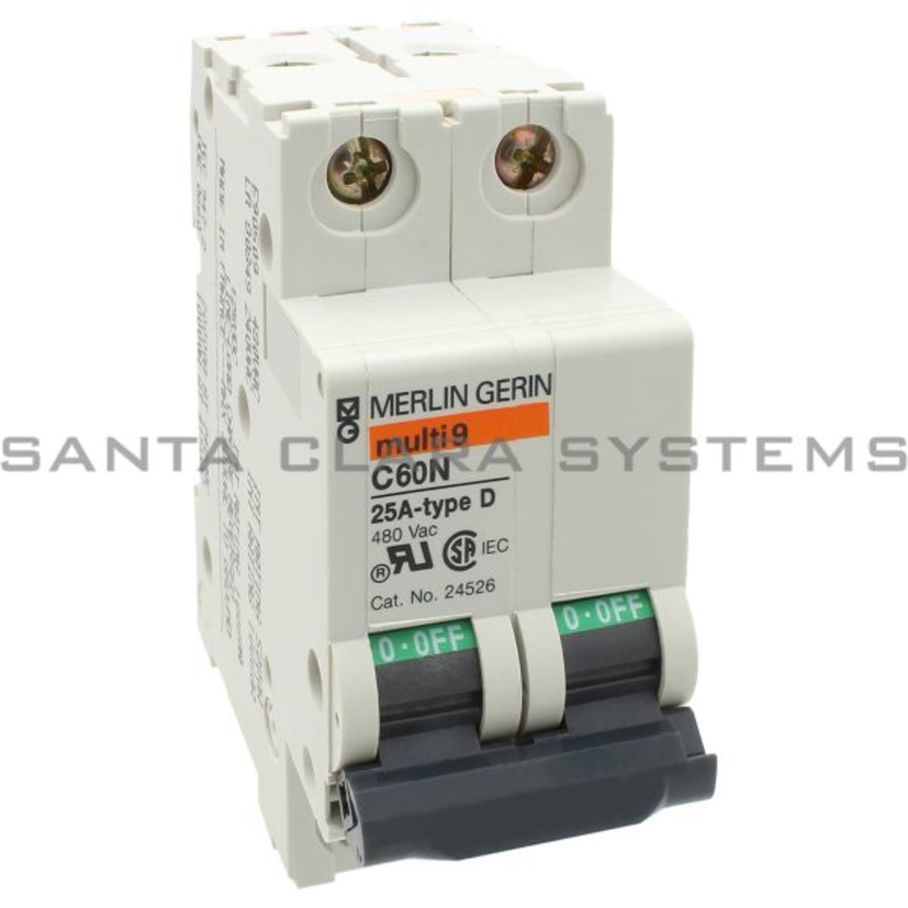Square D Supplementary Protector C60N 25A Type D Merlin Gerin 24526  In-Stock. Ships Today - Santa Clara Systems