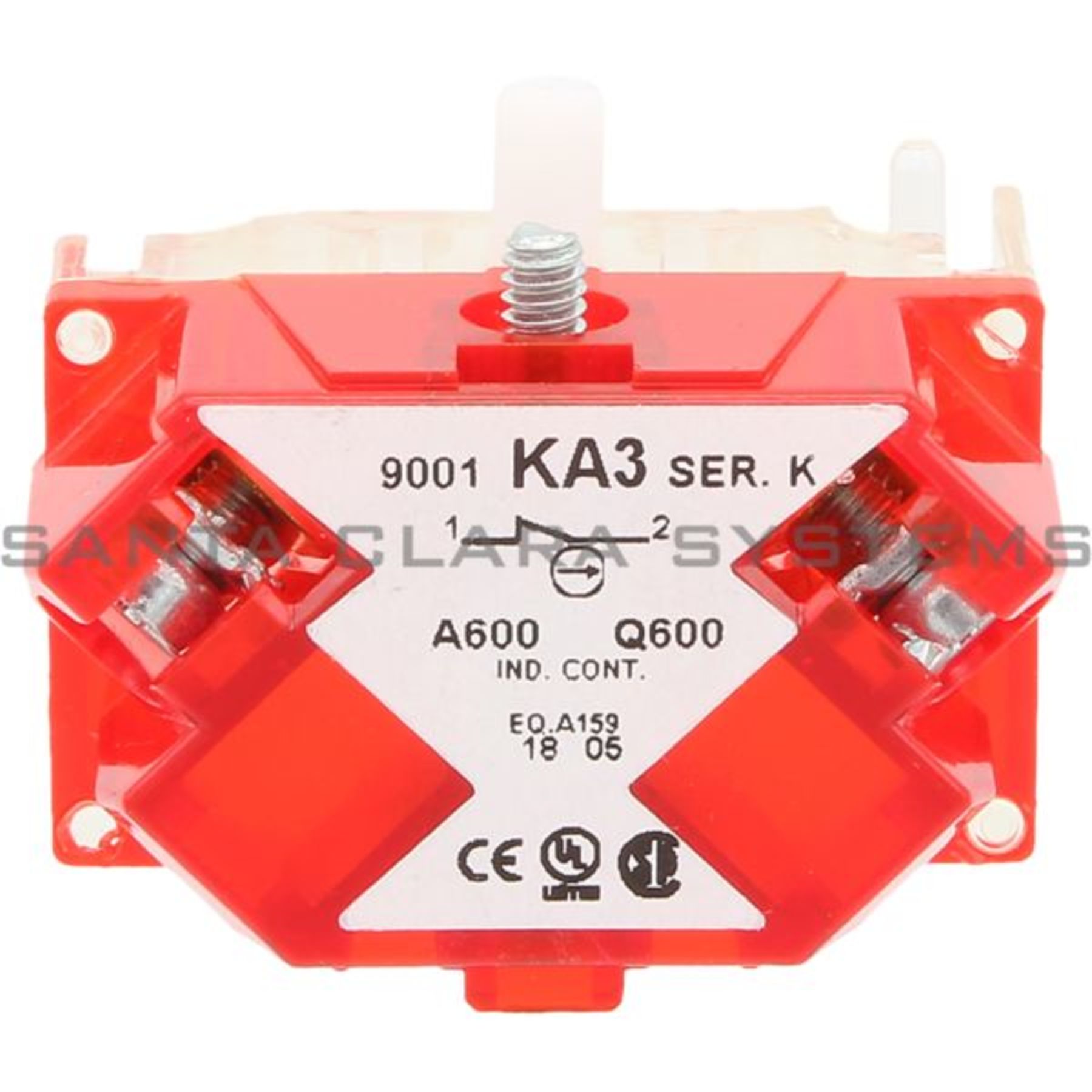 Square D 9001-KA3 Contact Block 9001KA3 Red-Series K 
