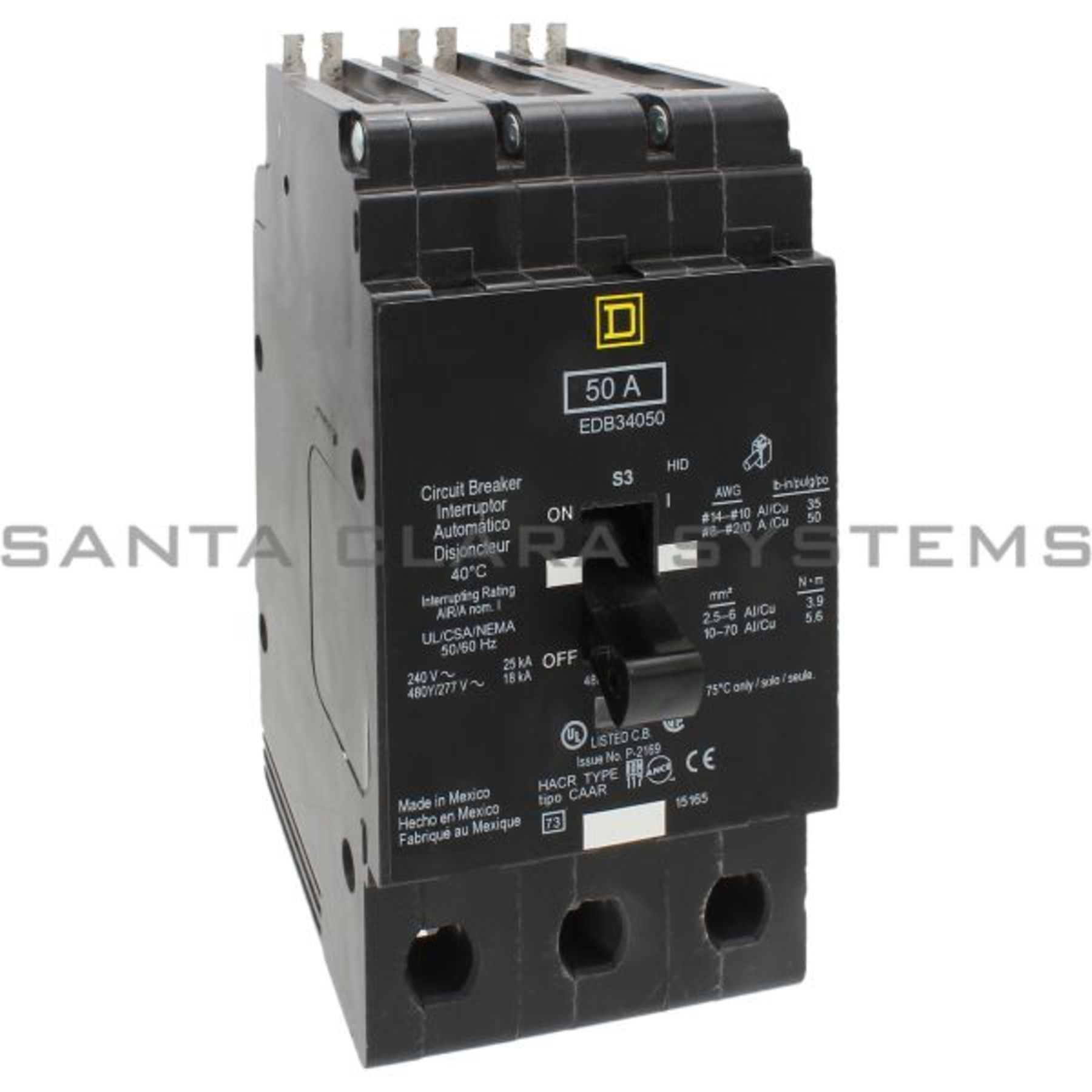 Square D EDB34015 Circuit Breaker for sale online 
