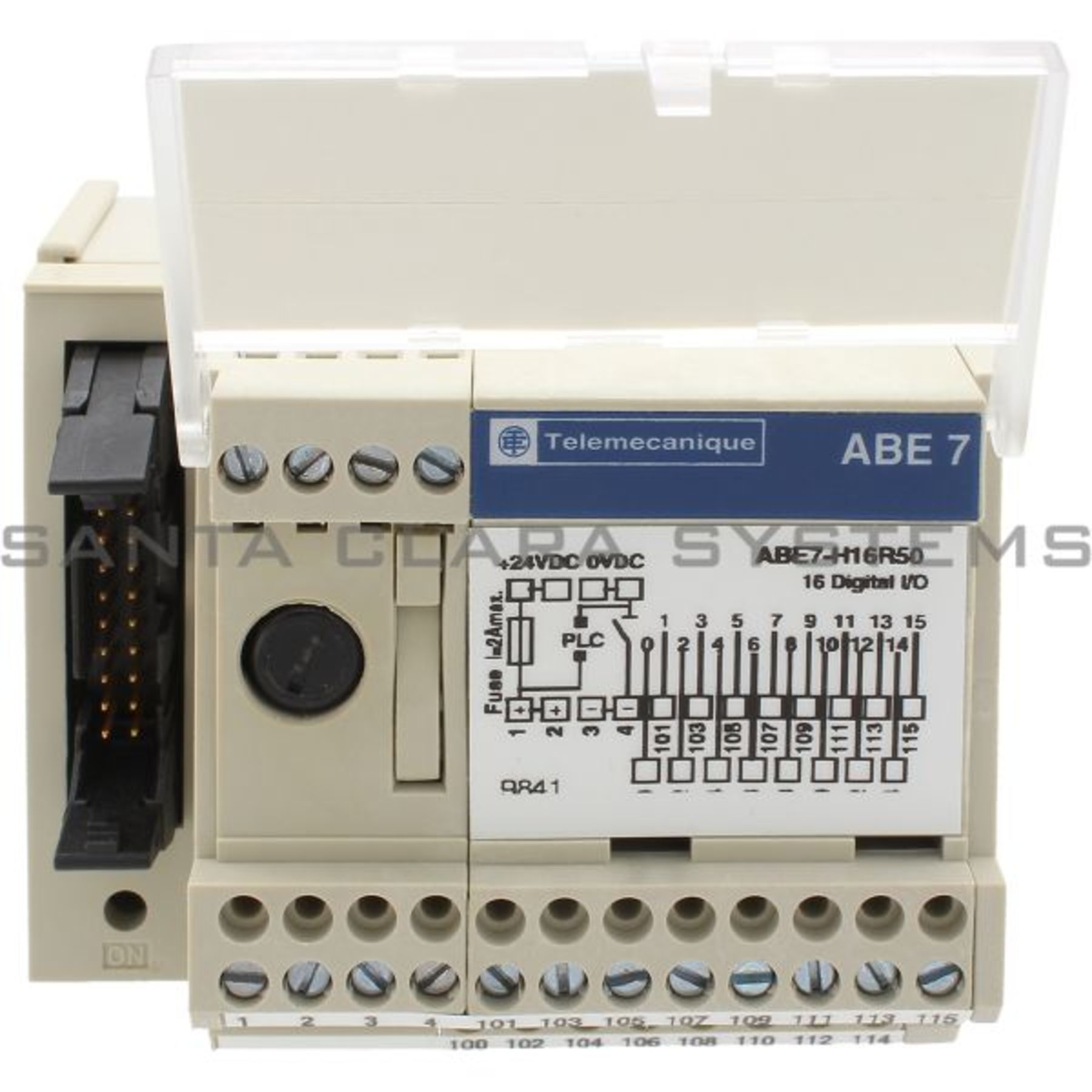 TELEMECANIQUE ABE7-H16R50 INTERFACE MODULE 24V W/ CABLE CONNECTOR ABE7H16R50 