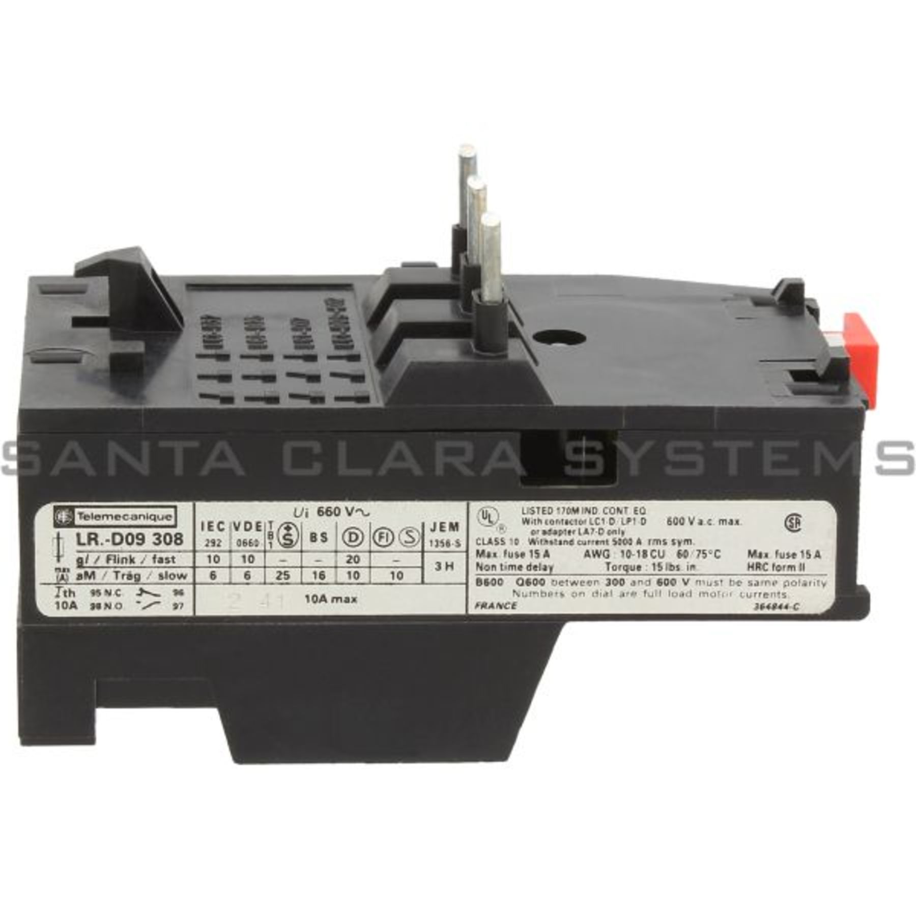 LR.-D09 308 NEW Telemecanique Thermal Overload Relay LR1-D09308 