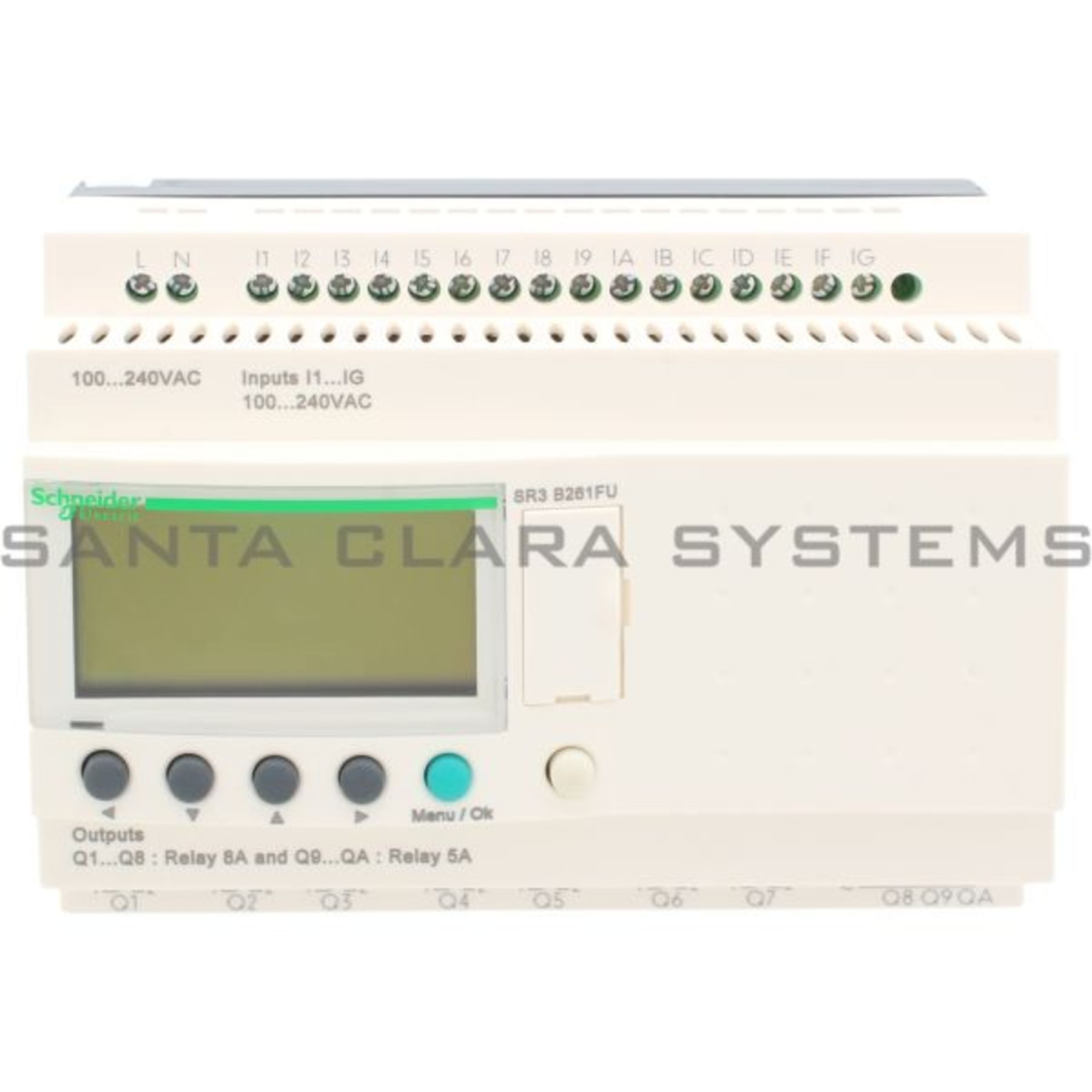Sr3b261fu Modular Smart Relay Zelio Logic 26 I O 100 240 V Ac Clock Display Telemecanique In Stock Santa Clara Systems