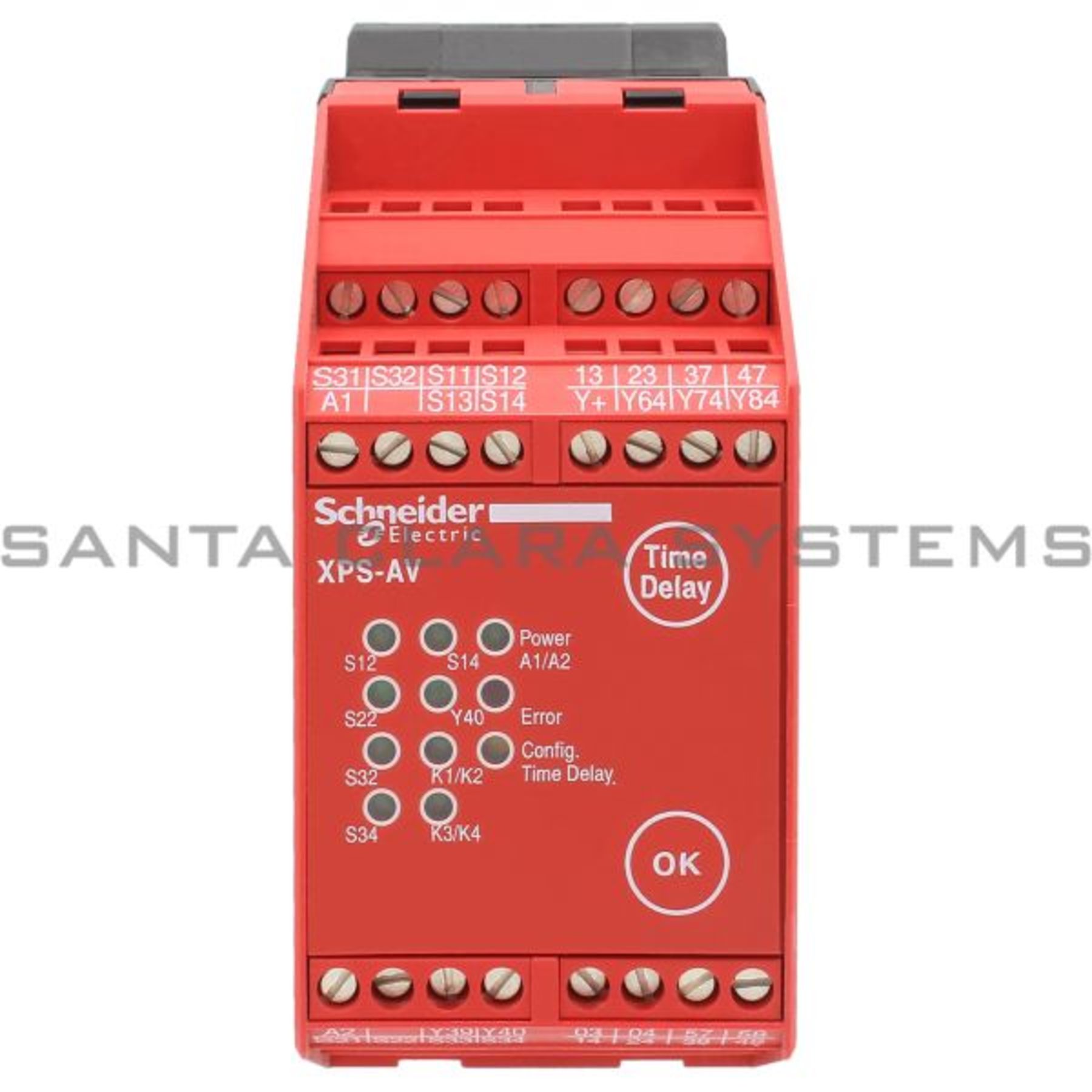 XPSAV11113 Telemecanique module XPSAV - Emergency stop - 24 V DC, time  delay 0...300 s - Santa Clara Systems