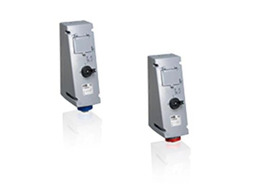 ABB 216MPM9W Switched interlocked socket-outlet with MCB, 9h, 16A, IP67, 2P+E Product Image