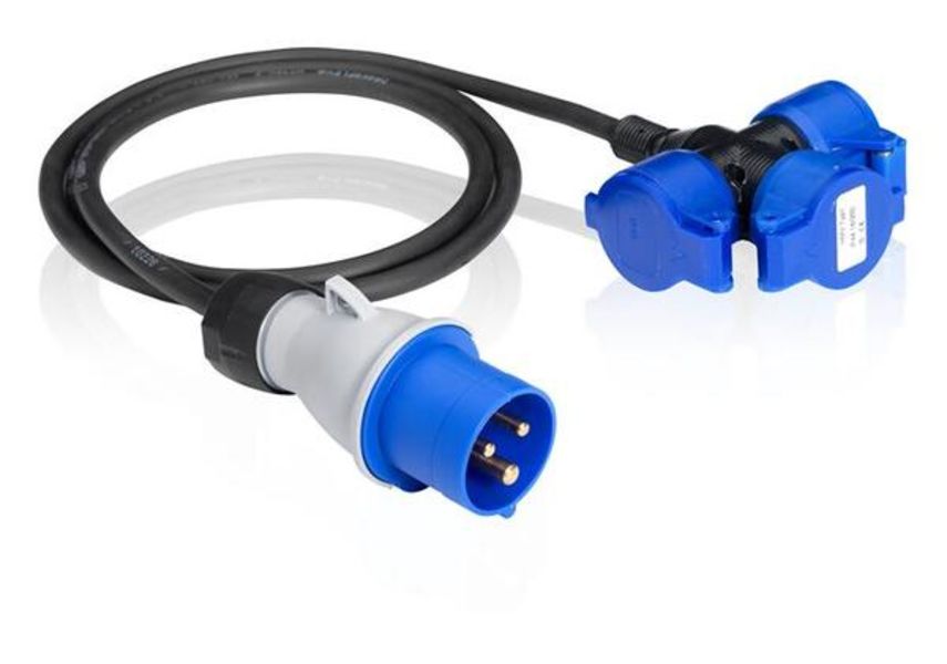 ABB 216P6-TRIO-ADAPTOR Adaptor on cable, REVE 3G 1.5, 6h, IP44, 3-ways, 2P+E Product Image