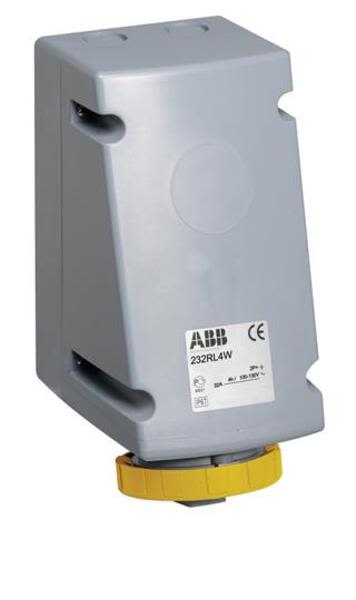 ABB 232RL4W  Surface socket-outlet for looping, 4h, 32A, IP67, 2P+E Product Image