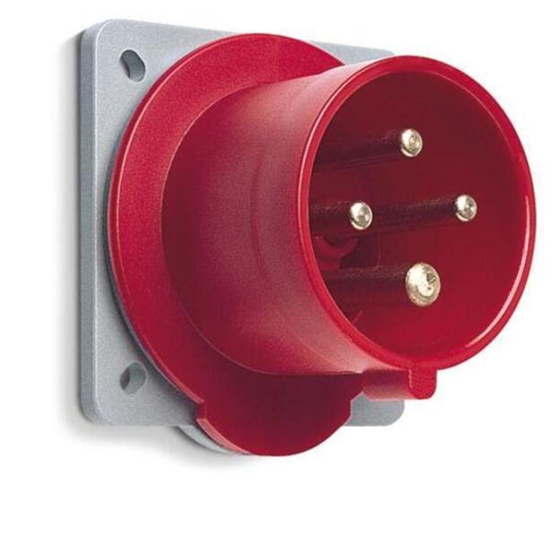 ABB 316B6  Inlet, panel mounting, 6h, 16A, IP44, minimized flange, straight, 3P+E Product Image
