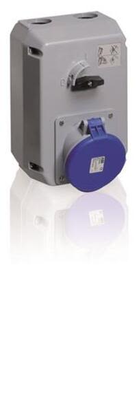 ABB 316MM5 Switched interlocked socket-outlet, 5h, 16A, IP44, 3P+E Product Image