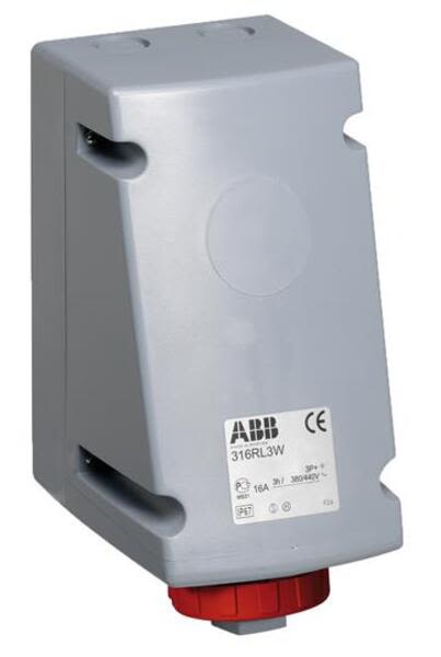 ABB 316RL3W  Surface socket-outlet for looping, 3h, 16A, IP67, 3P+E Product Image
