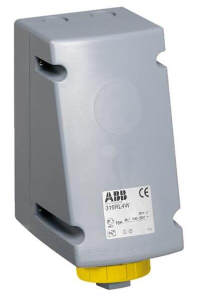 ABB 316RL4W Surface socket-outlet for looping, 4h, 16A, IP67, 3P+E Product Image