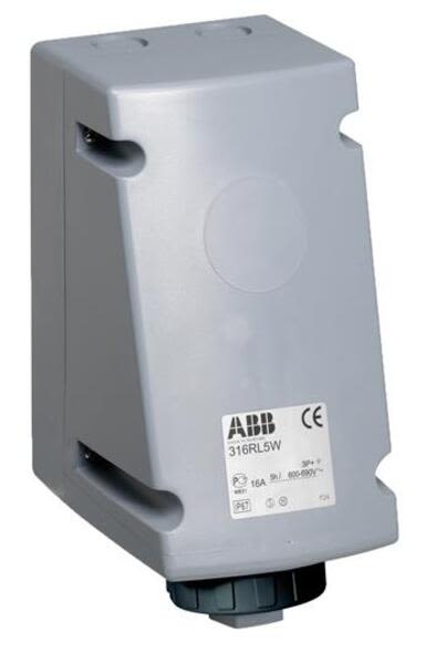 ABB 316RL5W Surface socket-outlet for looping, 5h, 16A, IP67, 3P+E Product Image