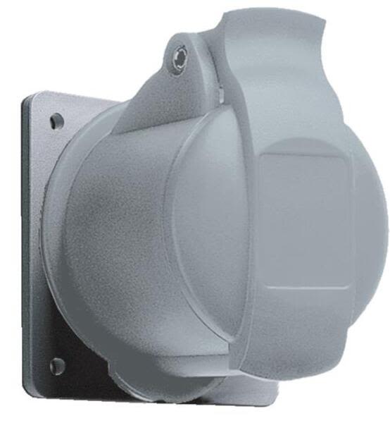 ABB 316RU11 Socket-outlet, panel mounting, 11h, 16A, IP44, unified flange, straight, 3P+E Product Image