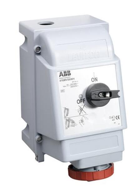 ABB 332MVS3W  Switched Interlocked Socket-Outlet | 2CMA167876R1000 Product Image