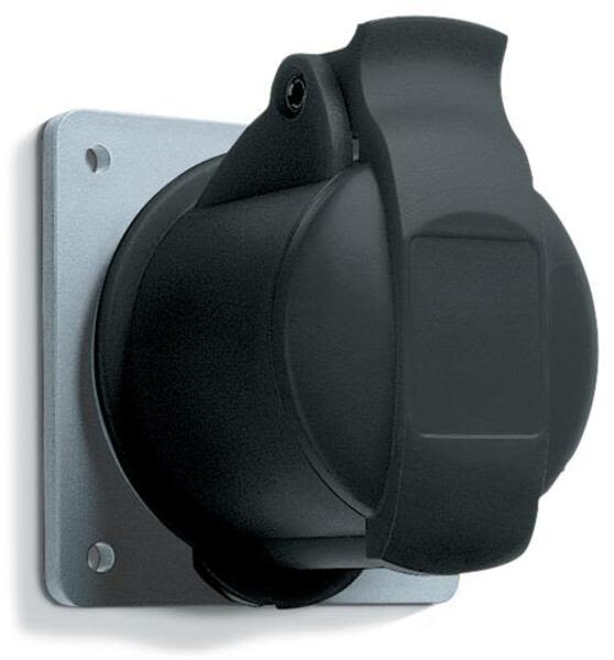 ABB 332RU5 Socket-outlet, panel mounting, 5h, 32A, IP44, unified flange, straight, 3P+E Product Image