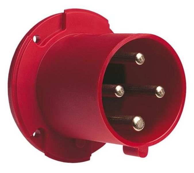 ABB 363BU6 Inlet, panel mounting, 6h, 63A, IP44, unified flange, straight, 3P+E Product Image