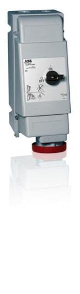ABB 363MVS11WH Switched interlocked socket-outlet, vertical, Heavy Duty, 11h, 63A, IP67, 3P+E Product Image