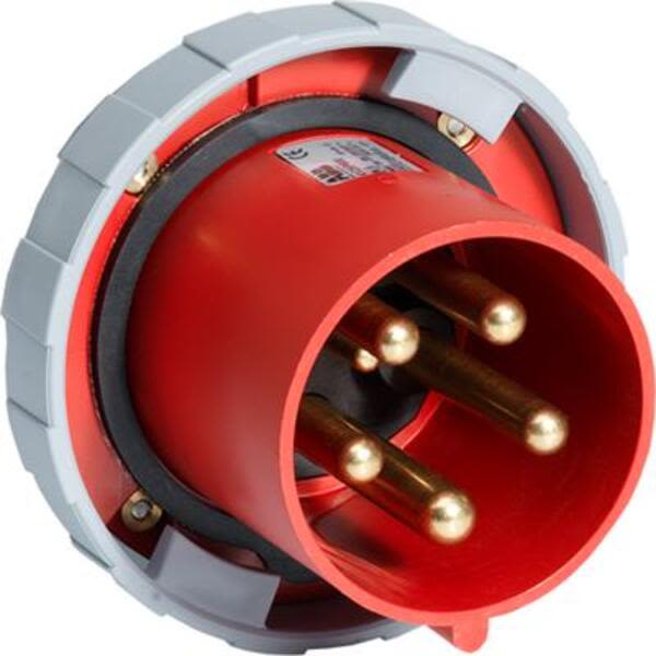 ABB 4125BU6W Inlet, panel mounting, 6h, 125A, IP67, unified flange, straight, 3P+N+E Product Image