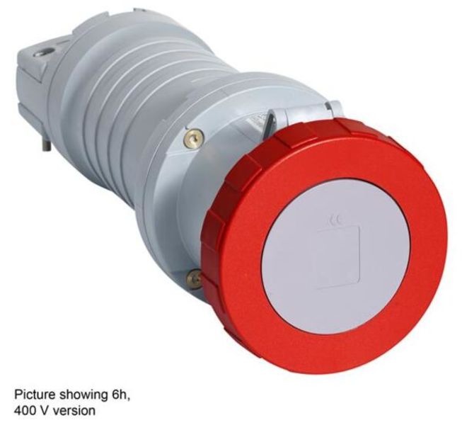 ABB 4125C6W Connector, 6h, 125A, IP67, 3P+N+E Product Image