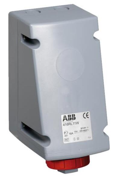ABB 416RL11W Surface socket-outlet for looping, 11h, 16A, IP67, 3P+N+E Product Image