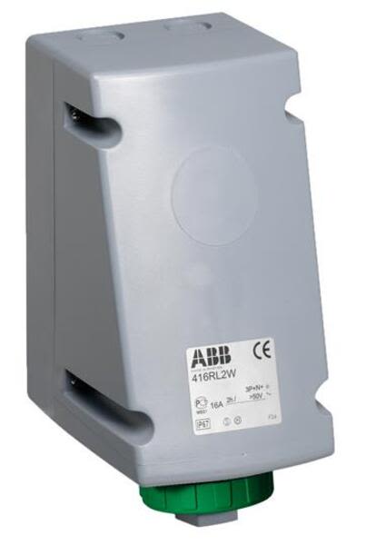 ABB 416RL2W Surface socket-outlet for looping, 2h, 16A, IP67, 3P+N+E Product Image