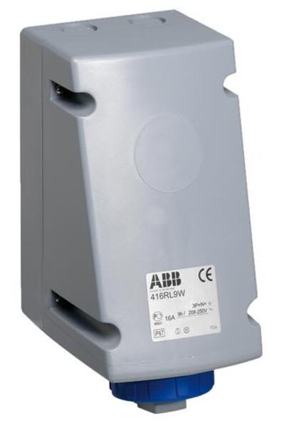 ABB 416RL9W Surface socket-outlet for looping, 9h, 16A, IP67, 3P+N+E Product Image