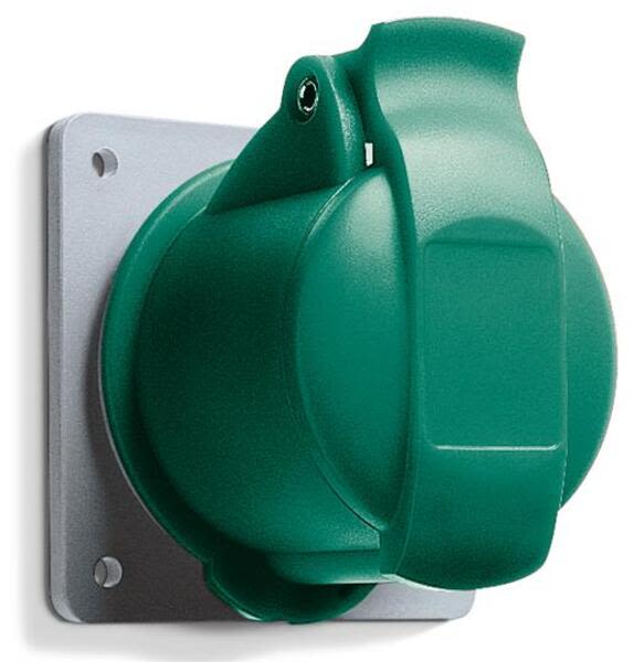 ABB 416RU6 Socket-outlet, panel mounting, 6h, 16A, IP44, unified flange, straight, 3P+N+E Product Image
