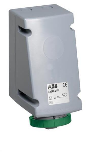 ABB 432RL2W Surface socket-outlet for looping, 2h, 32A, IP67, 3P+N+E Product Image