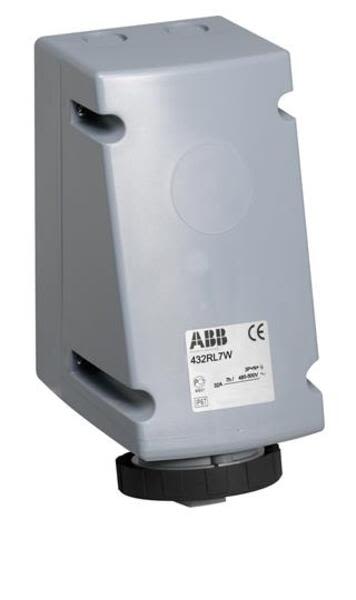 ABB 432RL7W Surface socket-outlet for looping, 7h, 32A, IP67, 3P+N+E Product Image