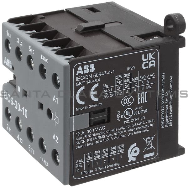 ABB BC6-30-10-01 Contactor | GJL1213001R0101 Product Image