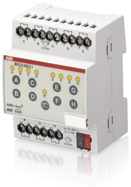 ABB BE-S8.230.2.1 BE/S 8.230.2.1 Binary Input, 8F, 24-230V Product Image